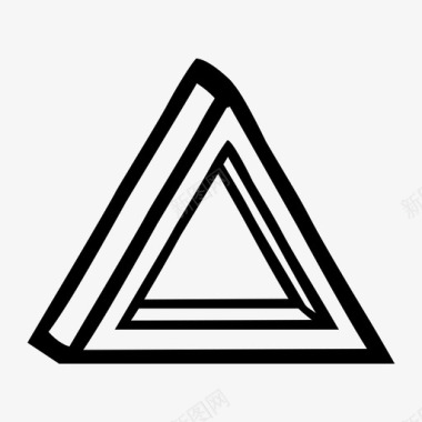 三角形圆锥体等边图标图标