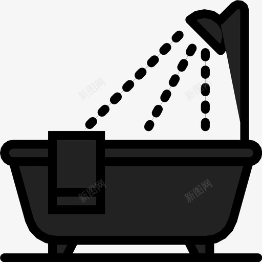 浴缸管喷雾舒缓图标svg_新图网 https://ixintu.com 喷雾 家居 放松 浴室 浴缸管 浸泡 清洁 电器 舒缓