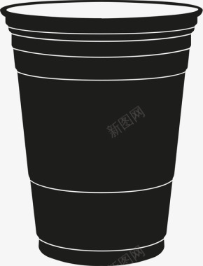红杯啤酒杯一次性图标图标