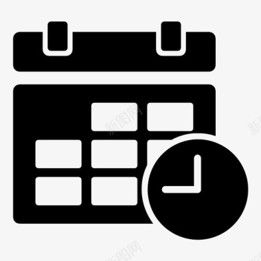 日期和时间时间表计划表图标图标