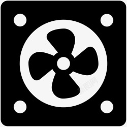 热量图标电脑风扇静音电脑散热图标高清图片