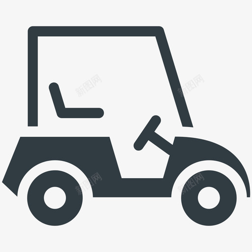 高尔夫球车运动酷标图标svg_新图网 https://ixintu.com 运动酷矢量图标 高尔夫球车
