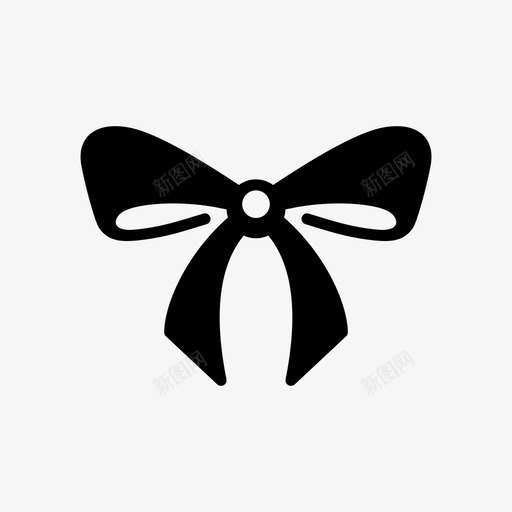 蝴蝶结布料装饰图标svg_新图网 https://ixintu.com 圣诞快乐 布料 新年快乐 礼物 缎带 蝴蝶结 装饰 领带