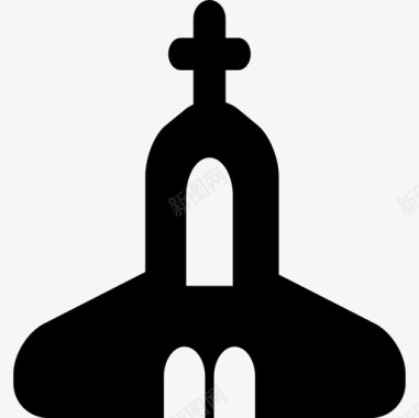 教堂十字架建筑物灯塔图标图标