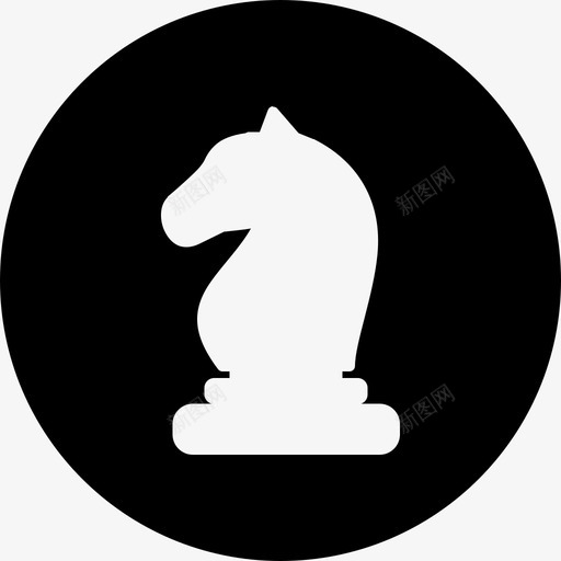 骑士棋盘象棋图标svg_新图网 https://ixintu.com 器具 实用工具 室内游戏差异 工具 棋子 棋盘 象棋 运动 马 骑士