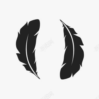 羽毛羽管苍蝇图标图标