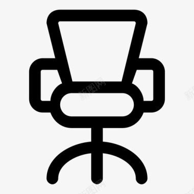 办公椅老板舒适图标图标