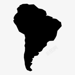 南美洲大陆南美洲导航国家图标高清图片