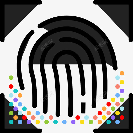 指纹识别唯一性安全性图标svg_新图网 https://ixintu.com 保护 唯一性 安全性 指纹识别 模式 确认 认证 验证