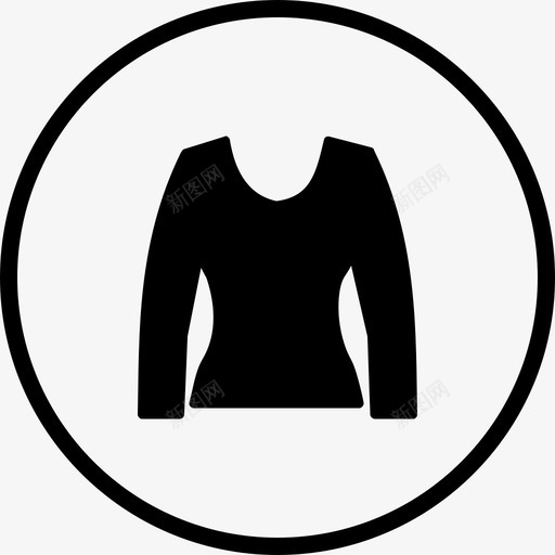 衬衫长袖亚麻布图标svg_新图网 https://ixintu.com 上衣 亚麻布 女士 时装 服装 棉 衬衫 长袖