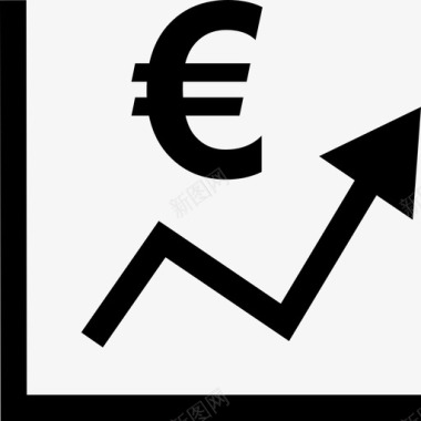 欧元图形货币增加图标图标