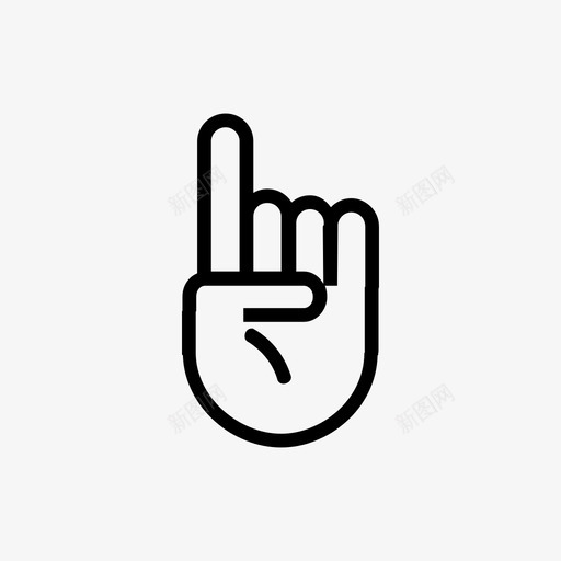 手指指向手部运动线条图标svg_新图网 https://ixintu.com 手指指向 手部运动线条图标