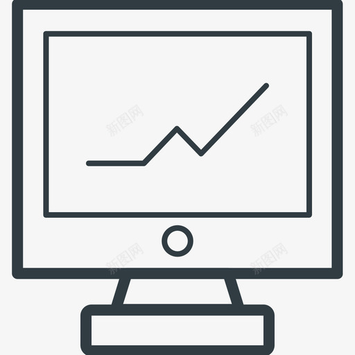 图形屏幕财务线图标svg_新图网 https://ixintu.com 图形屏幕 财务矢量线图标