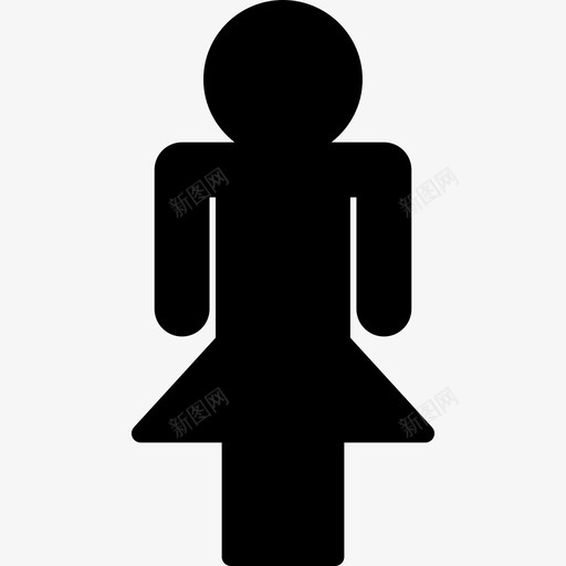 女性轮廓符号人物基本要素图标svg_新图网 https://ixintu.com 人物 基本要素 女性轮廓符号