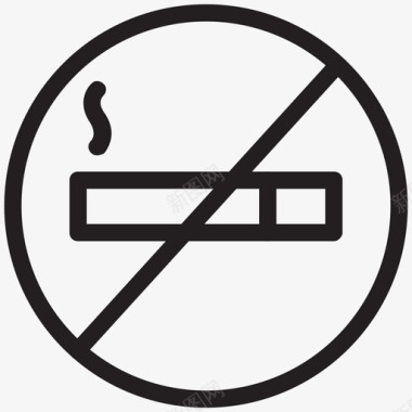 禁止吸烟酒店线路图标图标