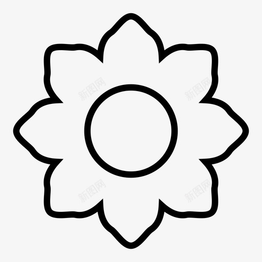 花气味波伦图标svg_新图网 https://ixintu.com 春天 气味 波伦 美丽 花 花朵 花朵轮廓1 花瓣 蜜蜂 装饰