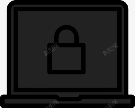 笔记本电脑加密封锁代码图标图标