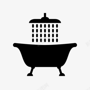浴缸洗衣机毛巾图标图标