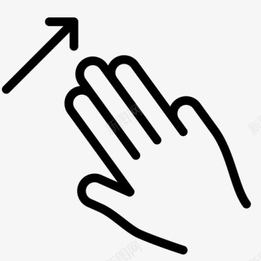 三个手指向上滑动向上滑动固定点图标图标