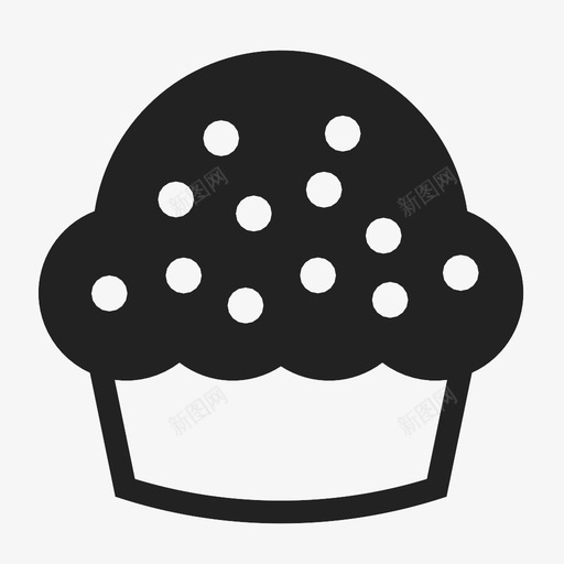 松饼甜点洒布图标svg_新图网 https://ixintu.com 巧克力 早餐 松饼 款待 洒布 甜点 糖霜 纸杯蛋糕 食物