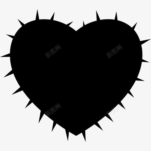 仙人掌的心脏形状心跳图标svg_新图网 https://ixintu.com 仙人掌的心脏 形状 心跳