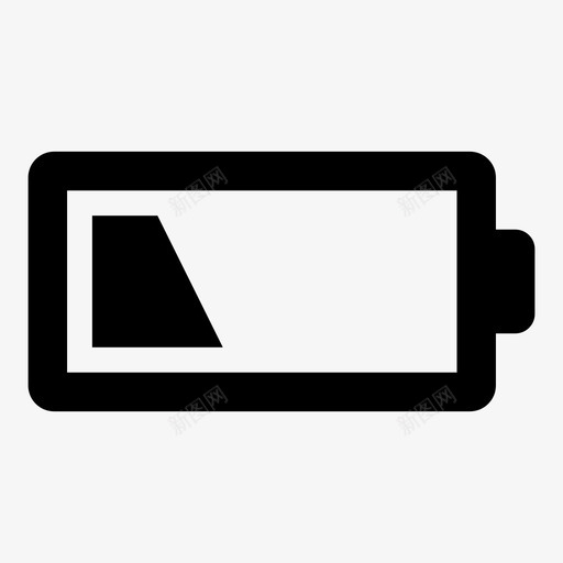 电池电量低红色充电图标svg_新图网 https://ixintu.com 充电 插入 断电 电池电量 电池电量低 红色 闪烁