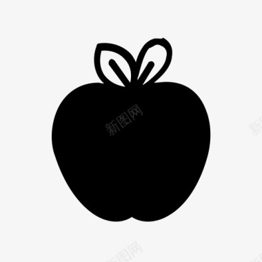 苹果食品固体图标系列图标