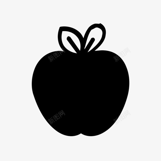 苹果食品固体图标系列svg_新图网 https://ixintu.com 苹果 食品固体图标系列
