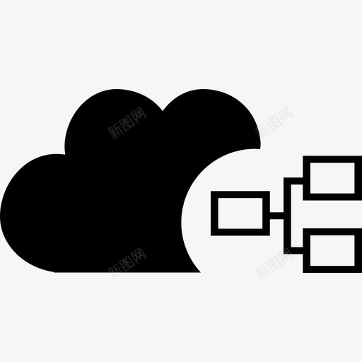 云数据接口符号数据图标svg_新图网 https://ixintu.com 云数据接口符号 数据图标