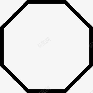 八角形轮廓形状形状图示图标图标