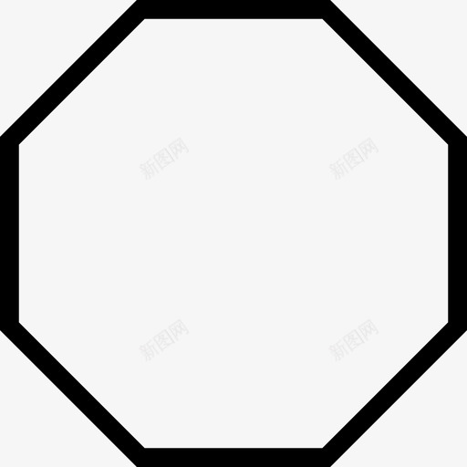 八角形轮廓形状形状图示图标svg_新图网 https://ixintu.com 八角形轮廓形状 图示 形状