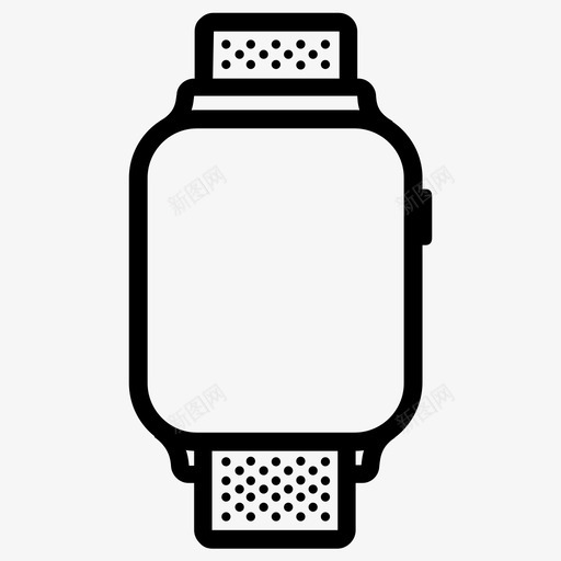 智能手表表带皮革图标svg_新图网 https://ixintu.com 显示器 智能手表 皮革 苹果手表 表带 设备