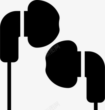 耳塞物品音乐图标图标