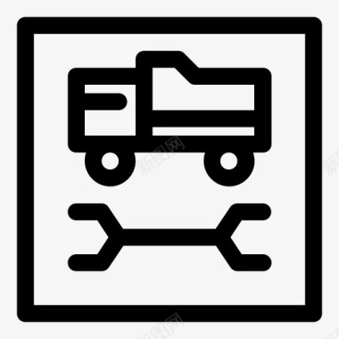 卡车服务运输修理卡车图标图标