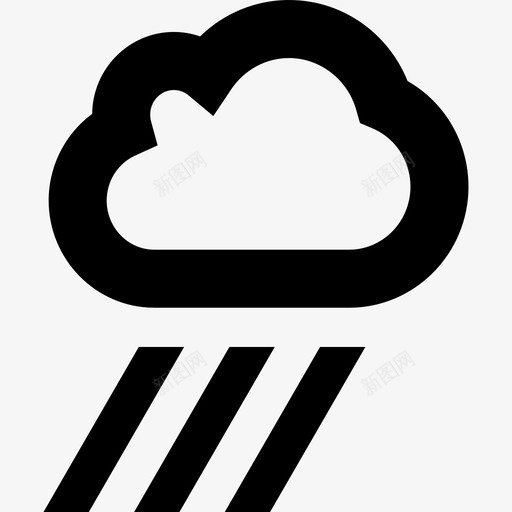 雨云自然图标svg_新图网 https://ixintu.com 云 天气 天气稳定 潮湿 自然 轮廓 降水 雨 风暴