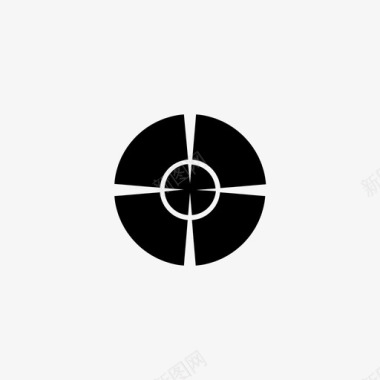 十字线圆圈枪图标图标