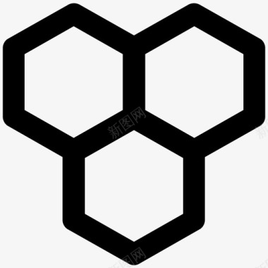 分子六边形图案最小单位图标图标