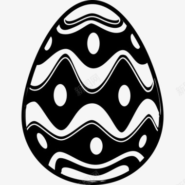 中间有点的不规则菱形圆形线的复活节彩蛋食物复活节彩蛋图标图标