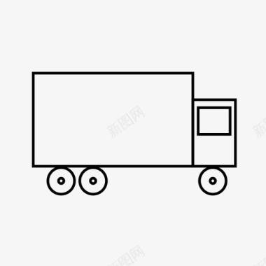 卡车重型车辆货物运输图标图标