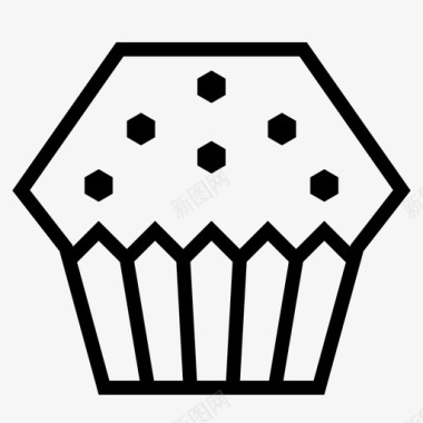 纸杯蛋糕蛋糕片甜点图标图标