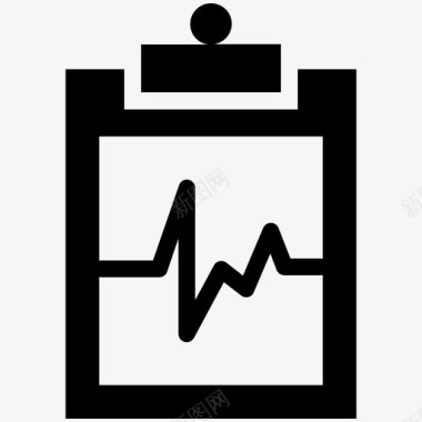 医疗报告脉搏率搏动图标图标