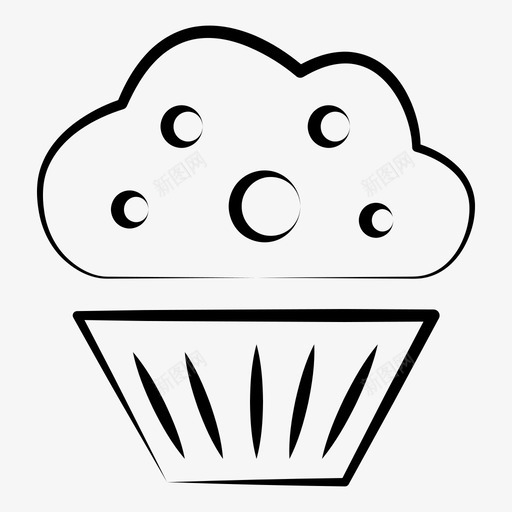 纸杯蛋糕点心单份图标svg_新图网 https://ixintu.com 单份 杯形蛋糕 松饼 点心 甜点 糕点 糖霜蛋糕 纸杯蛋糕 蛋糕
