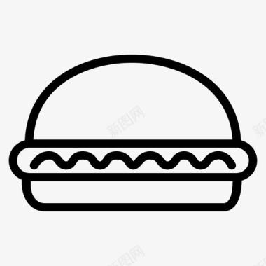 汉堡双人食品图标图标