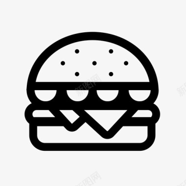 芝士汉堡三明治肉图标图标