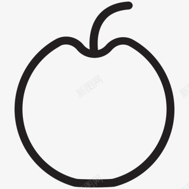 苹果酒店线图标图标