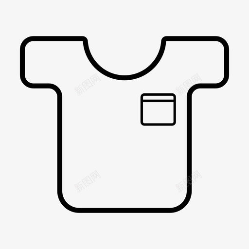 衬衫休闲服布料图标svg_新图网 https://ixintu.com T恤 休闲服 口袋 套装 布料 放松 衣服 衬衫