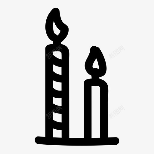 蜡烛条纹熔化图标svg_新图网 https://ixintu.com 圣诞节 手写 更高 条纹 点燃 照明 熔化 生日 蜡烛 装饰