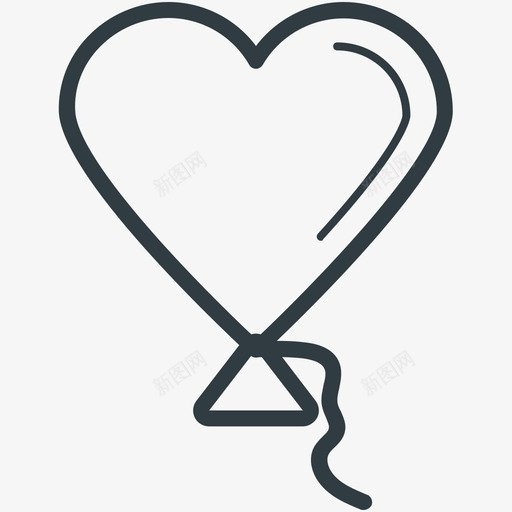 心气球爱情和浪漫线图标svg_新图网 https://ixintu.com 心气球 爱情和浪漫矢量线图标
