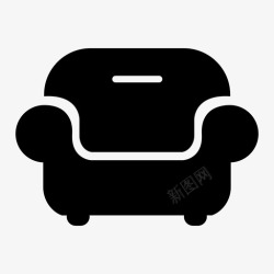 icon沙发家具灰沙发客厅沙发椅图标高清图片