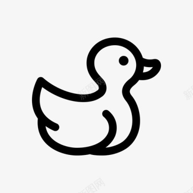 橡胶鸭浴缸鸟图标图标